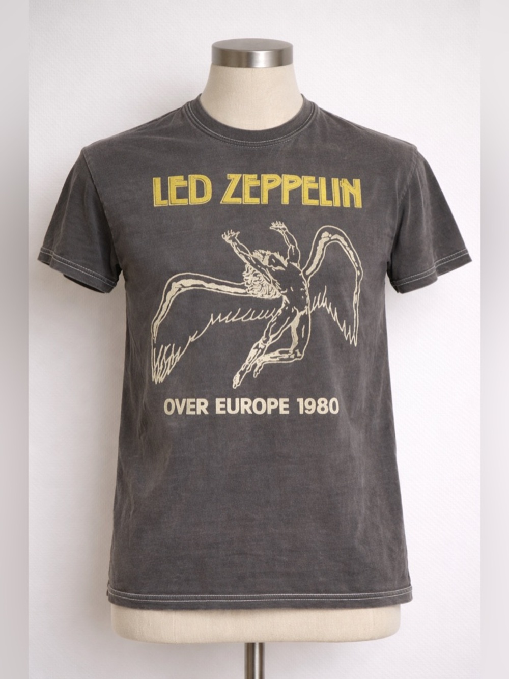 LED ZEPPELIN Over Europe Tour Tee Men’s S Vintage Band T-Shirt Fair